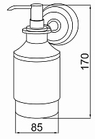 Boheme Imperiale Дозатор для жидкого мыла, подвесной, стеклянная колба, цвет: gold 10418