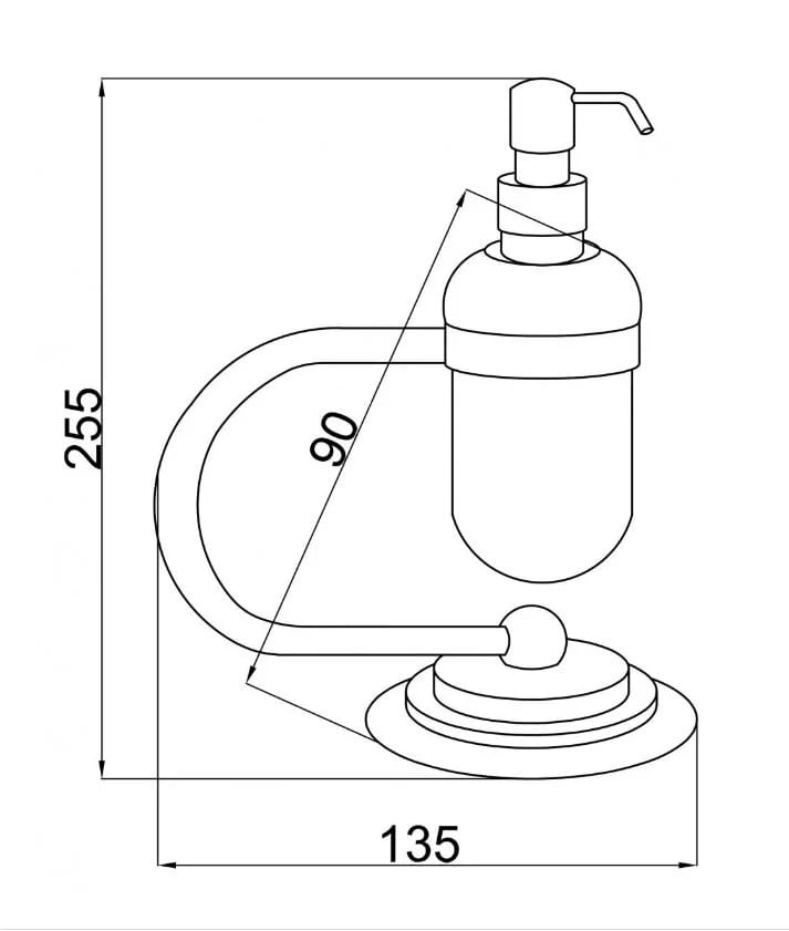 Boheme Murano Дозатор для жидкого мыла, настольный, стеклянная колба, цвет: gold 10909-G