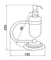 Boheme Murano Дозатор для жидкого мыла, настольный, стеклянная колба, цвет: gold 10909-G
