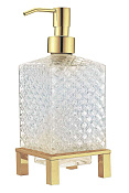Boheme Дозатор для жидкого мыла, настольный, стеклянная колба, цвет: gold 10225