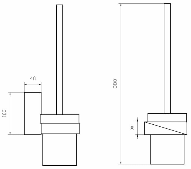 Boheme New Venturo Ершик для унитаза подвесной с керамической колбой, цвет: gold 10319-G
