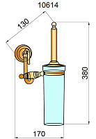 Boheme Medici Ершик для унитаза подвесной с керамической колбой, цвет: bronze 10614