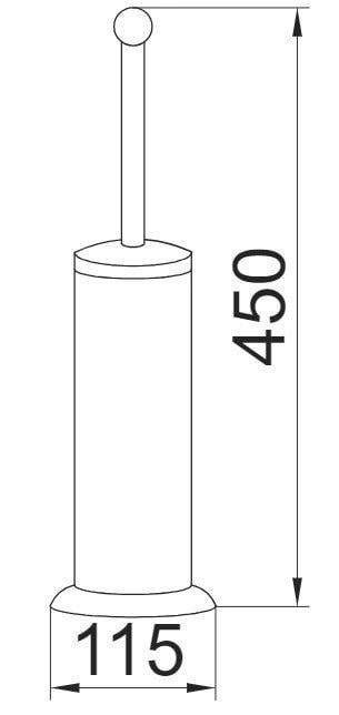 Boheme Brillante Ершик для унитаза напольный с латунной колбой, цвет: chrome 10438