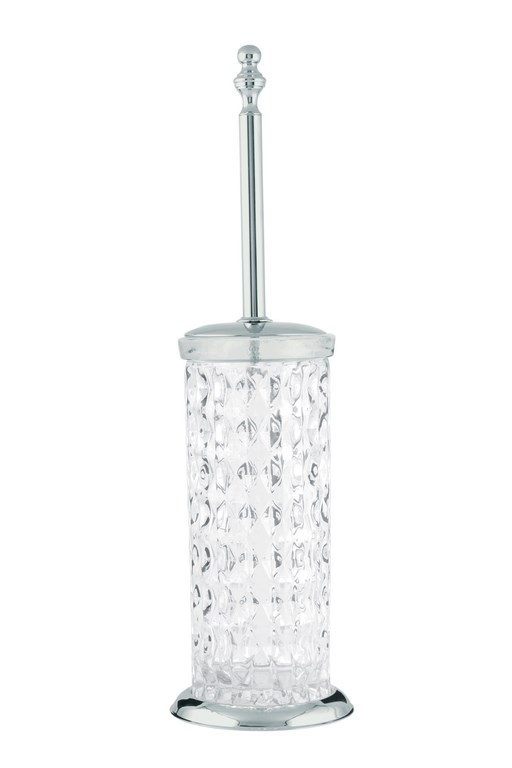 Boheme Brillante Ершик для унитаза напольный со стеклянной колбой, цвет: chrome 10452