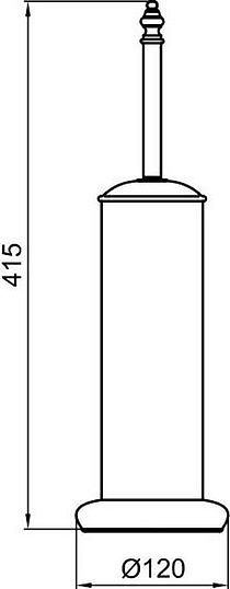 Webert Ottocento Ершик для унитаза напольный с латунной колбой, цвет: золото AM501302010
