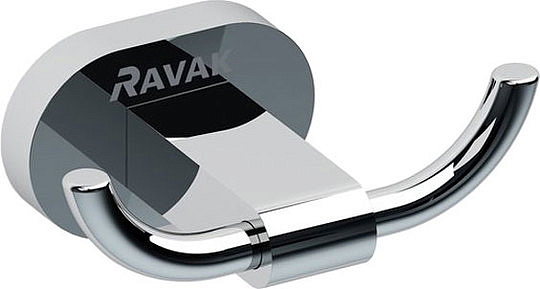 Ravak Chrome CR 100.00 Крючок для полотенец двойной, подвесной, цвет: хром X07P186