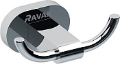 Ravak Chrome CR 100.00 Крючок для полотенец двойной, подвесной, цвет: хром X07P186