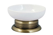 Boheme Medici Мыльница с керамической чашей, настольная, цвет: bronze 10611
