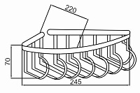 Boheme Imperiale Полка угловая 24,5 см, цвет: gold 10417