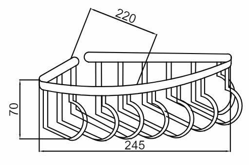 Boheme Brillante Полка угловая 24,5 см, цвет: chrome 10446
