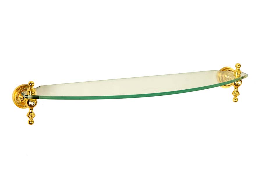 Boheme Imperiale Полка стеклянная 58x14,5 см, подвесная, стекло прозрачное, цвет: gold 10407