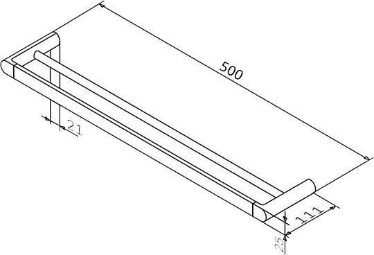 Am.Pm Inspire Полотенцедержатель двойной подвесной 50 см, цвет: хром A50335400