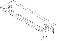 Am.Pm Bliss L Полотенцедержатель двойной подвесной 52 см, цвет: хром A55335464