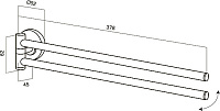 Am.Pm Bliss L Полотенцедержатель двойной подвесной 37,8 см, цвет: хром A5532664
