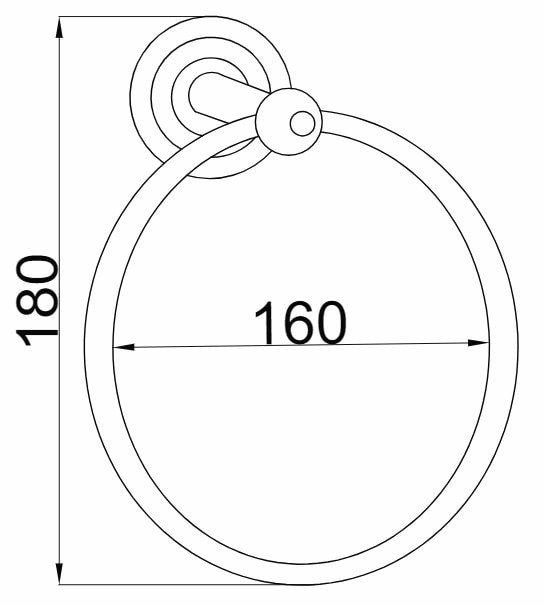 Boheme Imperiale Полотенцедержатель 16 см, подвесной, цвет: gold 10405
