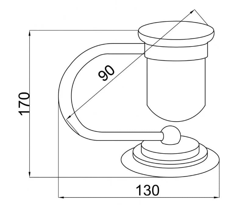 Boheme Murano Стакан настольный, стеклянный полупрозрачный, цвет: gold 10911-G