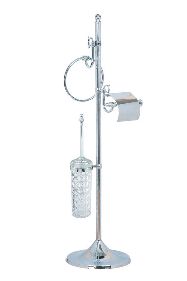 Boheme Brillante Стойка напольная - ершик, держатель бумаги, полотенцедержатель, цвет: chrome 10450