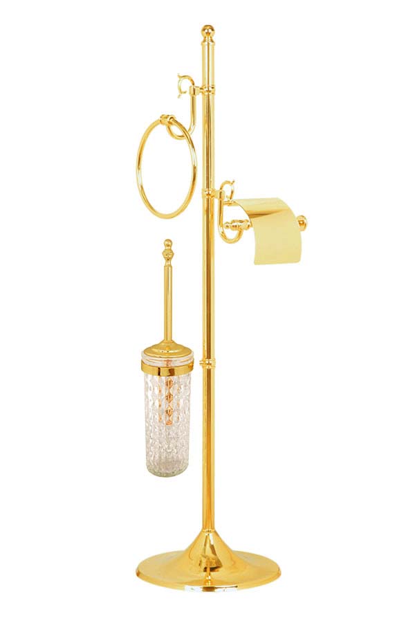 Boheme Imperiale Стойка напольная - ершик, держатель бумаги, полотенцедержатель, цвет: gold 10423