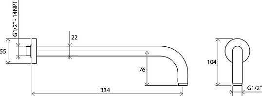 Ravak 702.00 Кронштейн для верхнего душа настенный 33,4 см, цвет: хром X07P112