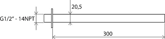Ravak 704.00 Кронштейн потолочный 30 см, цвет: хром X07P179
