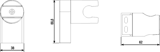 Ravak Chrome 611.00 Держатель для ручного душа поворотный, цвет: хром X07P011