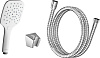 Ravak Душевой гарнитур: душевая лейка 3 вида струи, держ. для душа, шланг 150 см, цвет: хром/белый X07S010