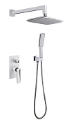 Boheme Venturo Душевой комплект встраиваемый - смеситель, верхний, ручной душ, шланг, цвет: white 374-W