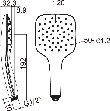 Ravak Air 959.00 Ручной душ с пластиковой ручкой, 1 вид струи, цвет: хром X07P350