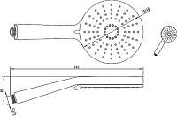 Ravak Ручной душ с пластиковой ручкой, 3 вида струи, цвет: хром X07P344