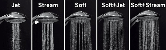 Ravak 952.00 Ручной душ с пластиковой ручкой, 5 видов струи, цвет: хром X07P008