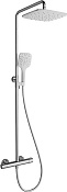 Ravak Termo 300 Душевая стойка: термостат, ручной душ 3 вида струи, шланг, верхний душ, цвет: хром X070099