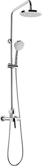 Roca Victoria Душевая стойка: смеситель, ручной и верхний душ, шланг, цвет: хром глянцевый 5A9725C00