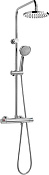 Roca Victoria-T Душевая стойка: термостат, ручной и верхний душ, шланг, цвет: хром глянцевый 5A9718C00