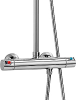 Roca Victoria-T Душевая стойка: термостат, ручной и верхний душ, шланг, цвет: хром глянцевый 5A9718C00