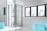 Roca Victoria-T Душевая стойка: термостат, ручной и верхний душ, шланг, цвет: хром глянцевый 5A9718C00