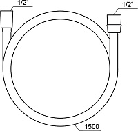 Ravak SatinFlex 913.00 Душевой шланг 150см с пласт. оплеткой и защитой от перекручивания, цвет: хром X07P176