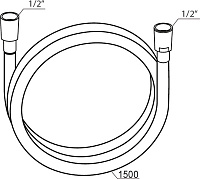 Ravak SilverShine Душевой шланг 150см с пластиковой оплеткой и защитой от перекручивания, цвет: хром X07P338