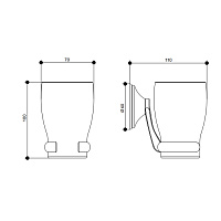 Bongio Fleur Blanc Стакан подвесной, хром 11014CR00