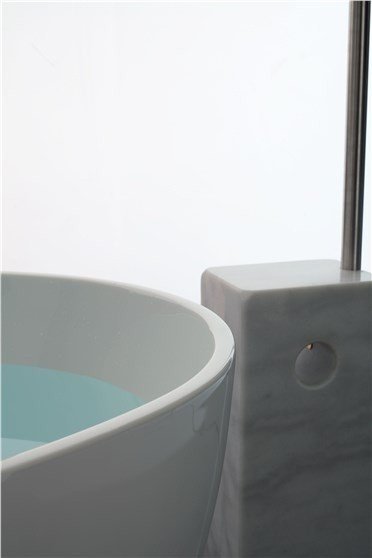 Kerasan Flo Ванна акриловая отдельностоящая 170x82 см, со сливом Clic-Clac, цвет: Bianco 742901