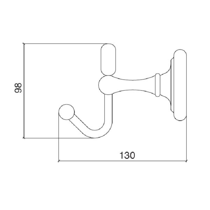 Sbordoni Calla Крючок одинарный, цвет: бронза KA107MBR