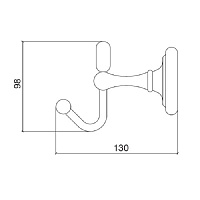 Sbordoni Calla Крючок одинарный, цвет: бронза KA107MBR