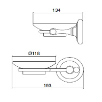 Sbordoni Calla Мыльница подвесная металл, цвет хром KA100MCR