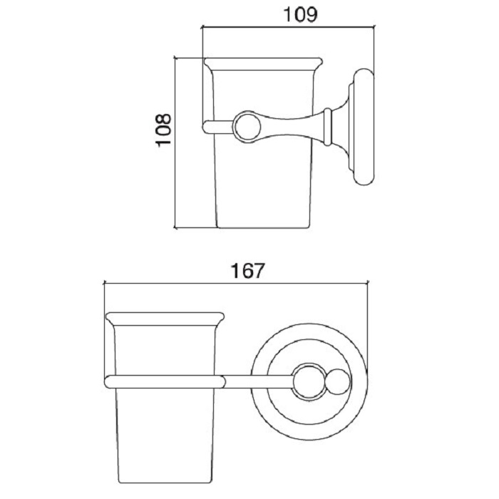 Sbordoni Calla Подвесной стакан с металл. держателем, цвет: хром KA101MCR