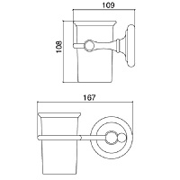 Sbordoni Calla Подвесной стакан с металл. держателем, цвет: хром KA101MCR