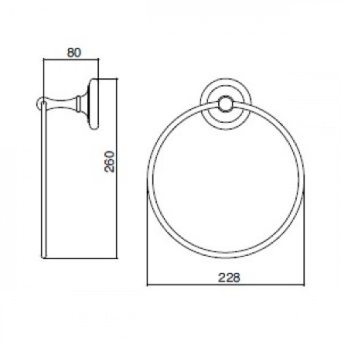 Sbordoni Calla Полотенцедержатель кольцо, цвет бронза KA106MBR