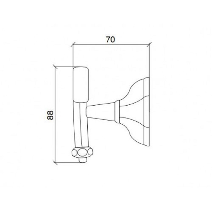 Sbordoni Deco Крючок одинарный, цвет: хром DE107CR