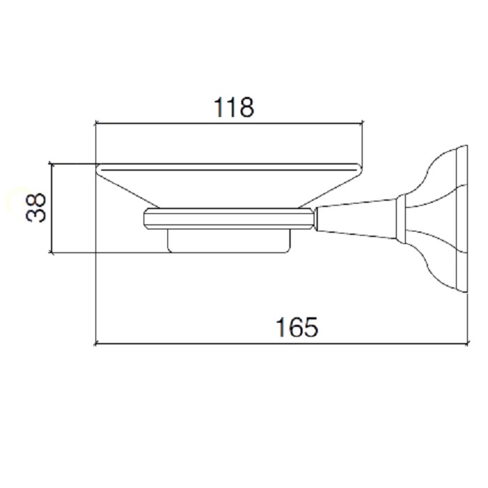 Sbordoni Deco Мыльница подвесная металл, цвет хром DE100CR