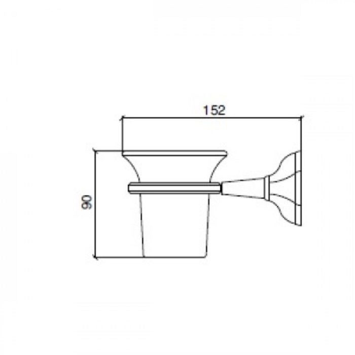 Sbordoni Deco Подвесной стакан с металл. держателем, цвет: хром DE101CR