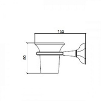 Sbordoni Deco Подвесной стакан с металл. держателем, цвет: хром DE101CR