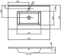 Мебельная раковина Jacob Delafon Ola EXTA112 81 см EXTA112-00